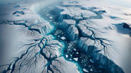 南极冰熔艺术概念