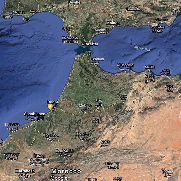 违禁者洞穴，摩洛哥，地图