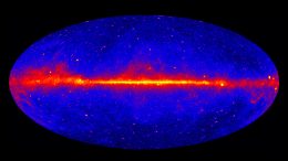 费米的伽马射线天空五年图