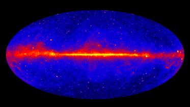费米的伽玛射线天空五年视图