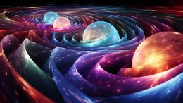 重力波量子物理艺术概念
