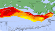 测量的海湾缺氧区地图