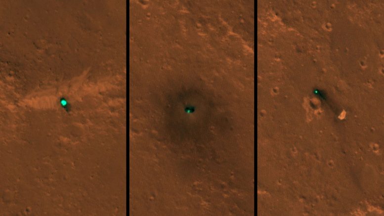 Mars inSightLander从空间第一图像