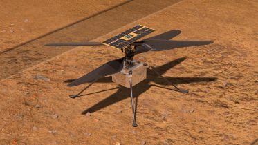 在火星例证的美国航空航天局聪明的直升机