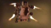 美国宇航局火星坚毅号探测器着陆