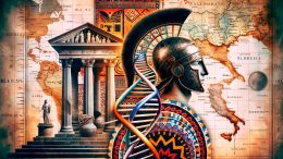 罗马历史DNA遗传艺术概念