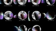 土星卫星土卫六的一系列伪彩色图像